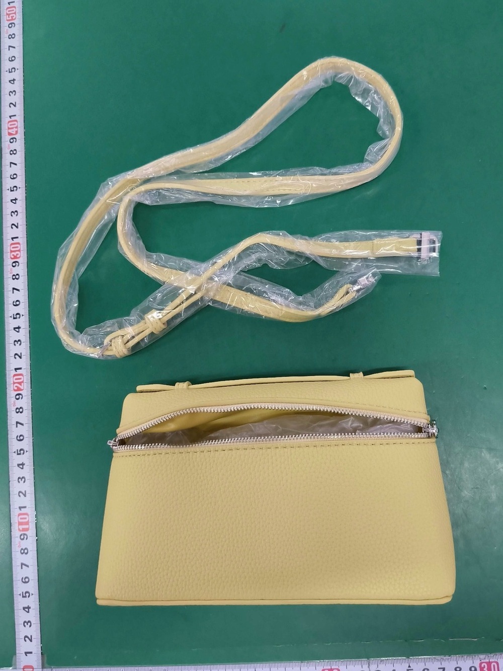 A Classy Chic Boutique Pebbled Mini Top-Handle Bag in Pastel Yellow - Picture 3 of 3